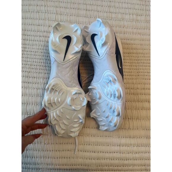 Alpha Huarache Elite 4 Low MCS 'White Midnight Navy' NEW - Picture 3 of 4